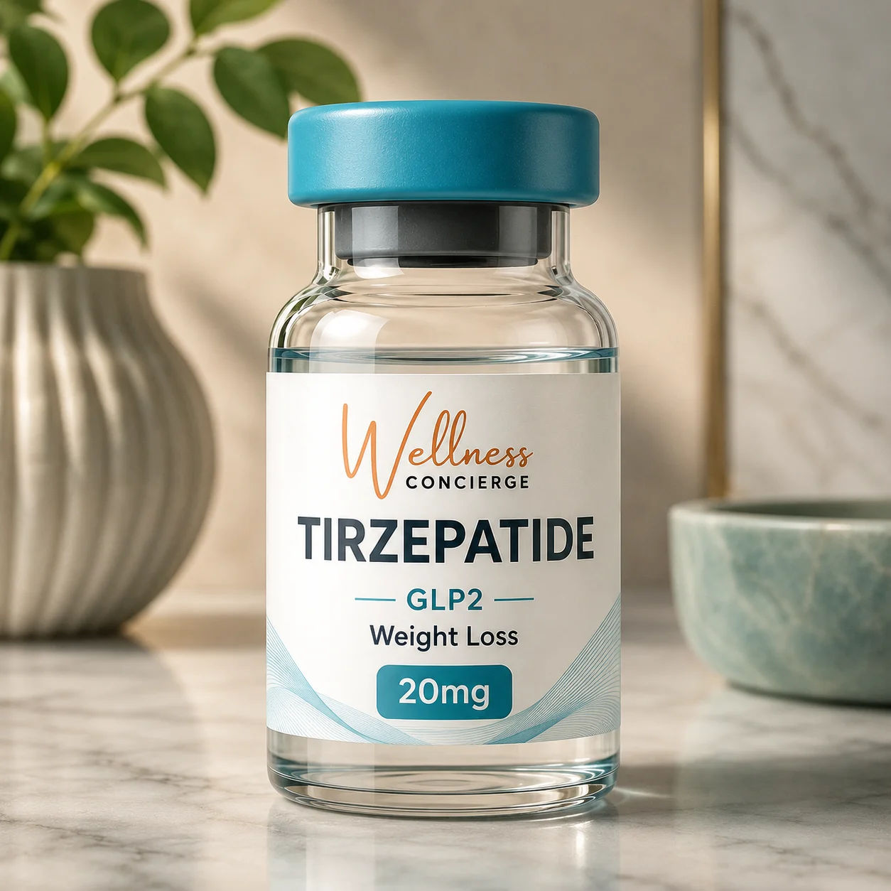 Tirzepatide 20mg vial, Wellness Concierge